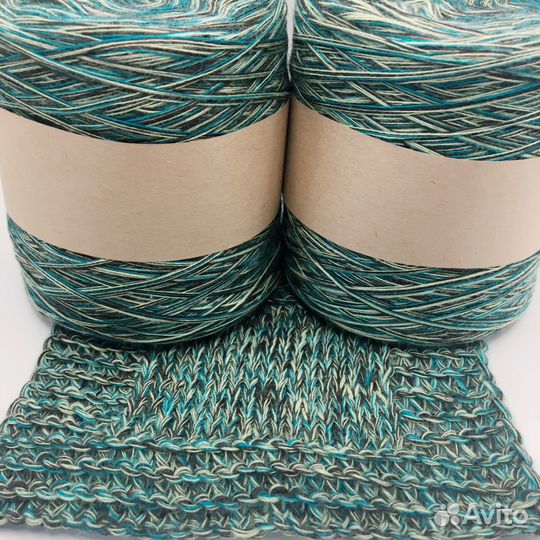 Пряжа для вязания Италия цвет голубая ель
