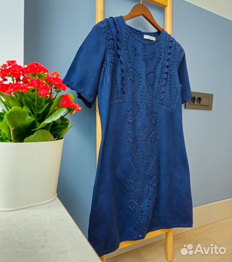 Mango платье с вышивкой ришелье