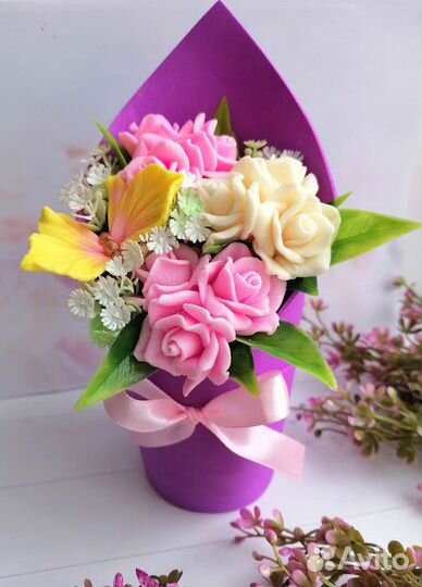 Букет из мыла ручной работы