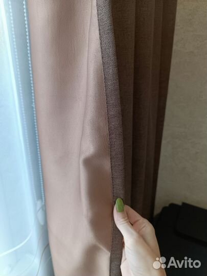 Комплект шторы блэкаут и тюль
