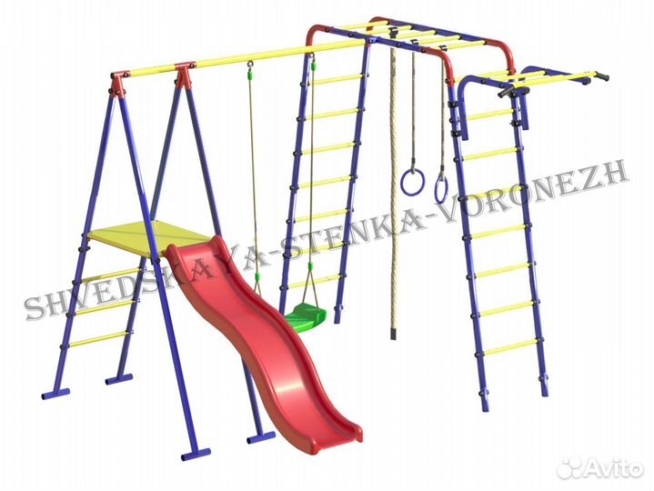 Детская спортивная площадка. Уличная горка. Новая