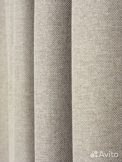 Шторы рогожка серо-коричневый