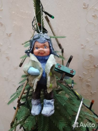 Новогодняя игрушка из ваты