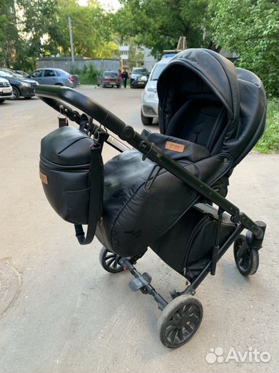 Коляска anex cross 3 в 1 кожа