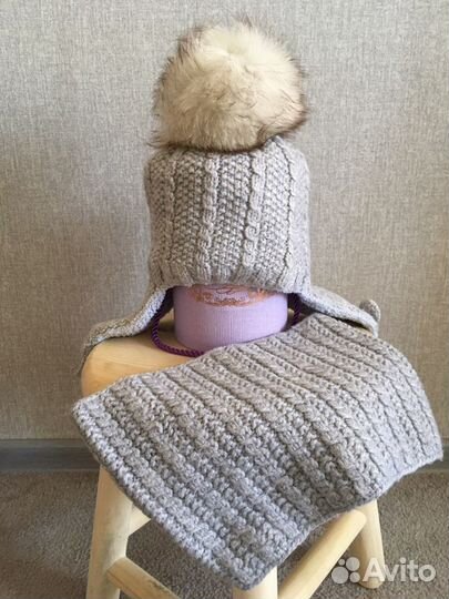 Шапка и снуд зимний на мальчика