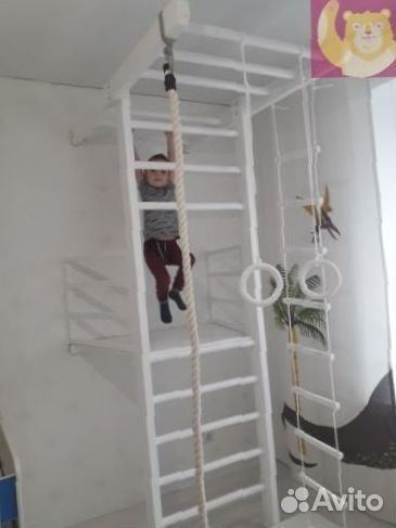 Шведская стенка с балконом и аксессуарами