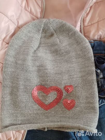 Куртка для девочки H&M р-р 116, джинсы, шапка