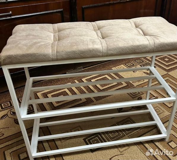Обувница в прихожую с мягким сиденьем