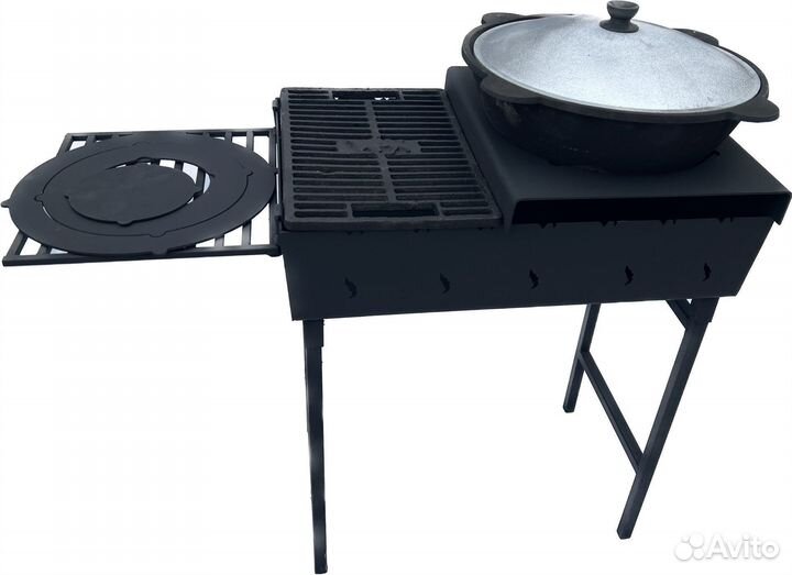 Мангал, решетка чугун, кольца комплект