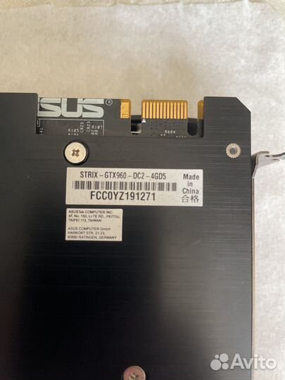 Видеокарта asus gtx960