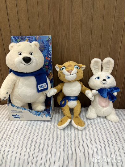 Мягкая игрушка символы олимпиады Сочи 2014