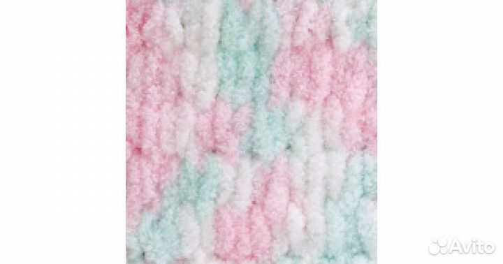 Пряжа плюшевая Ализе Пуффи петельками разноцветная