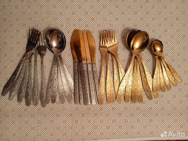 Столовые приборы на 6 персон,нержавейка,лотом,торг