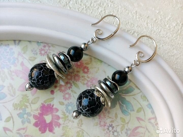Серьги из натуральных камней