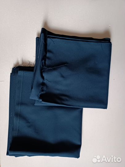 Ткань костюмная синяя шерсть СССР