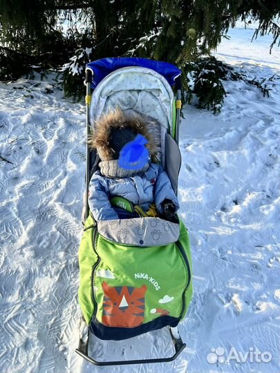 Детские санки коляска ника