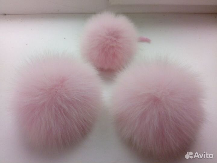 Помпоны из натурального меха