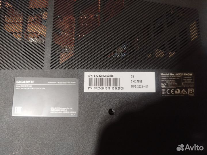 Ноутбук gigabyte g5