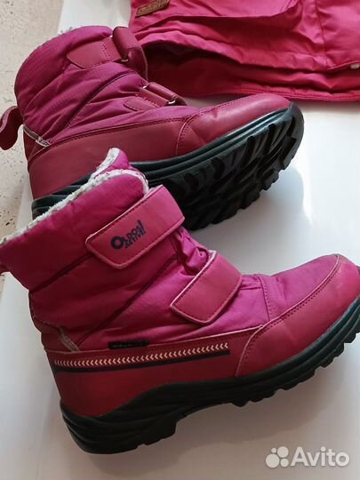 Куртка зимняя для девочки oldos 140 и сапоги 34