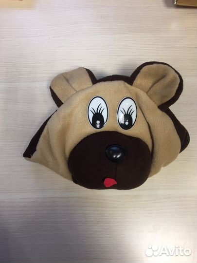 Бурый медведь шапочка карнавальная