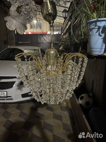 Люстра хрусталь бу