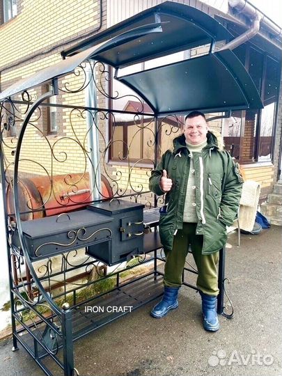 Беседка с мангалом