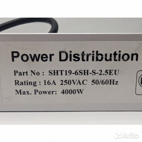 Блок розеток SHT19-6SH-2.5EU, Hyperline, 6 розеток