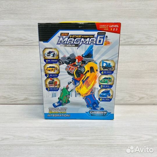 Магма 6, робот трансформер тобот 6 в 1