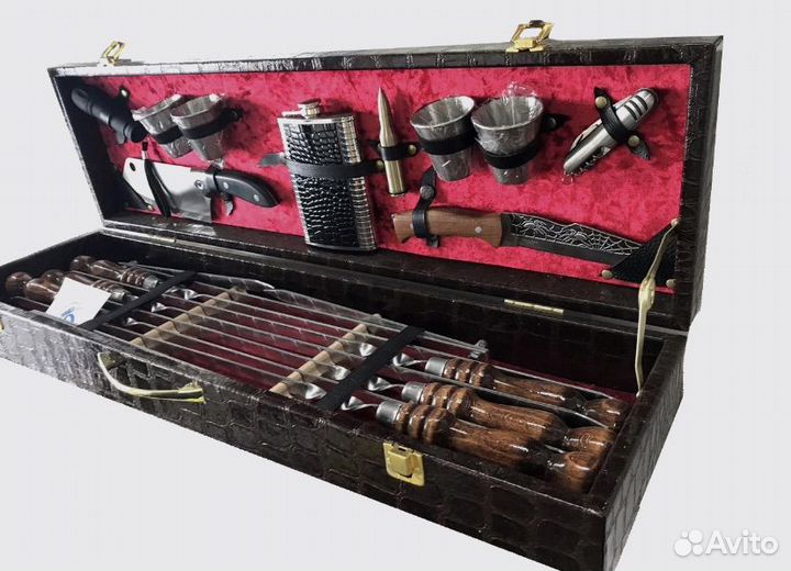 Набор шампуров подарочный в кейсе