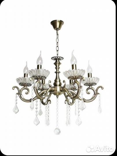 Люстра новая Бронза, 6 ламп