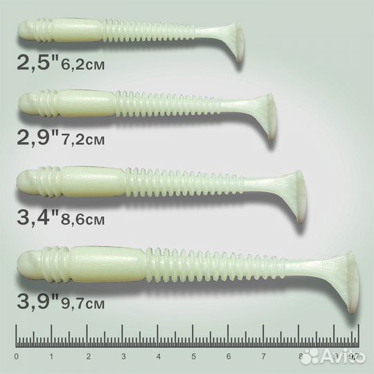 Силиконовые приманки виброхвост GUM Keed в ассорт