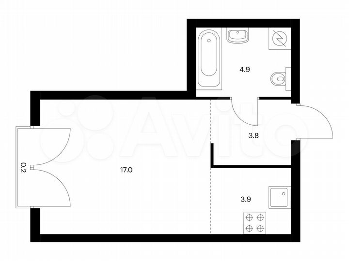 Квартира-студия, 29,8 м², 9/32 эт.
