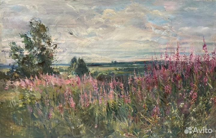 Иванова вв Иван-Чай 48х74 холст масло