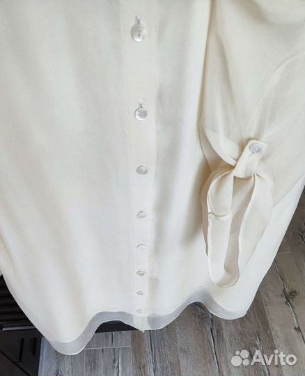 Платье-рубашка из натурального шелка Италия