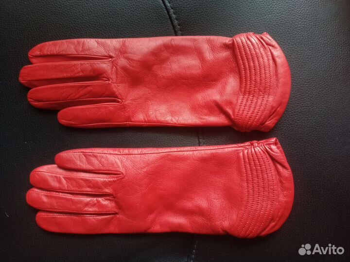 Перчатки женские кожаные размер 7