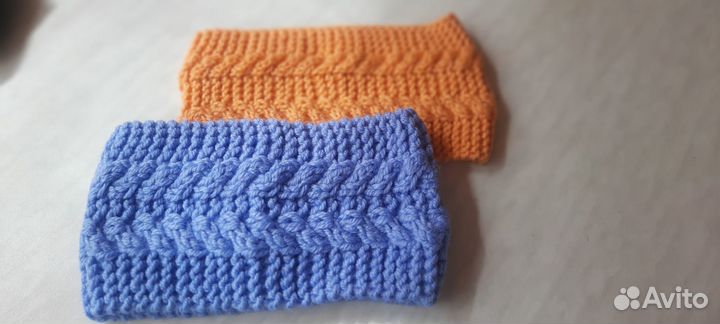 Шерстяные повязки, шапки ручной работы