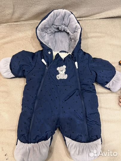 Зимний комбинезон для новорожденных 62