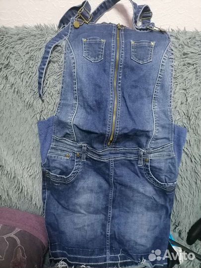 Джинсовый сарафан для беременных