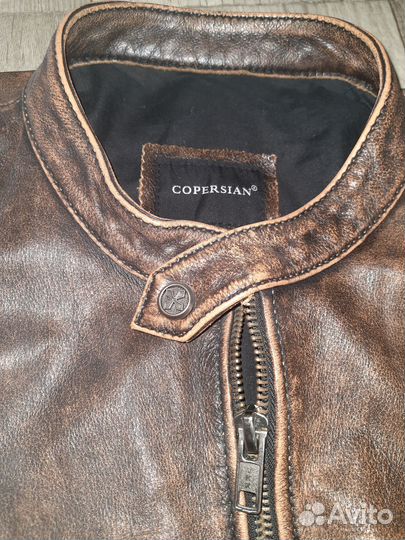 Мотокуртка кожаная мужская 52