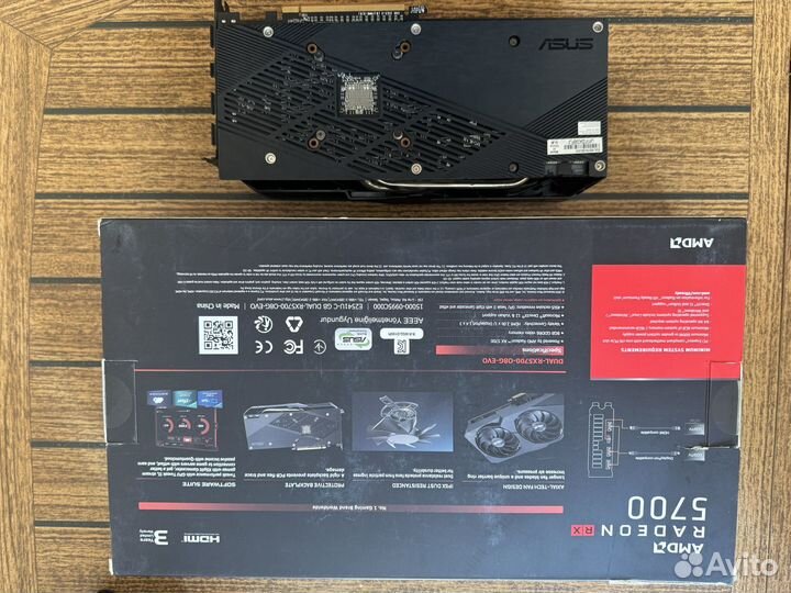 Видеокарта asus dual RX5700 8 GB