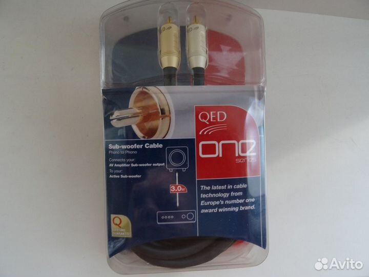 Original QED ONE digital Audio 3m Subwoofer Cable