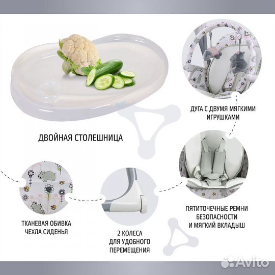 Стульчик доя кормления-качеля nuovita