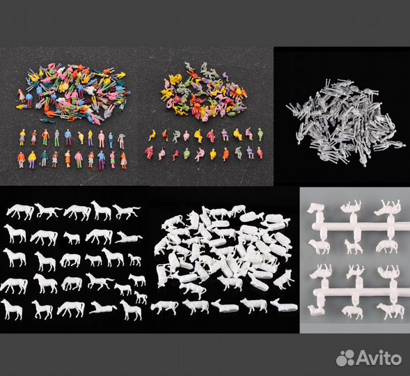 Фигурки людей и животных 1/87 1/100 1/150 H0 TT N