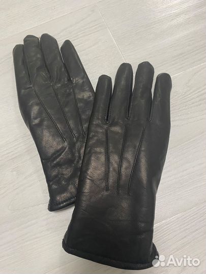 Перчатки мужские кожаные на меху