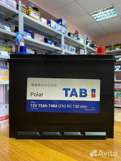 Аккумулятор 75 Ач Tab Asia на Toyota Lexus Mazda