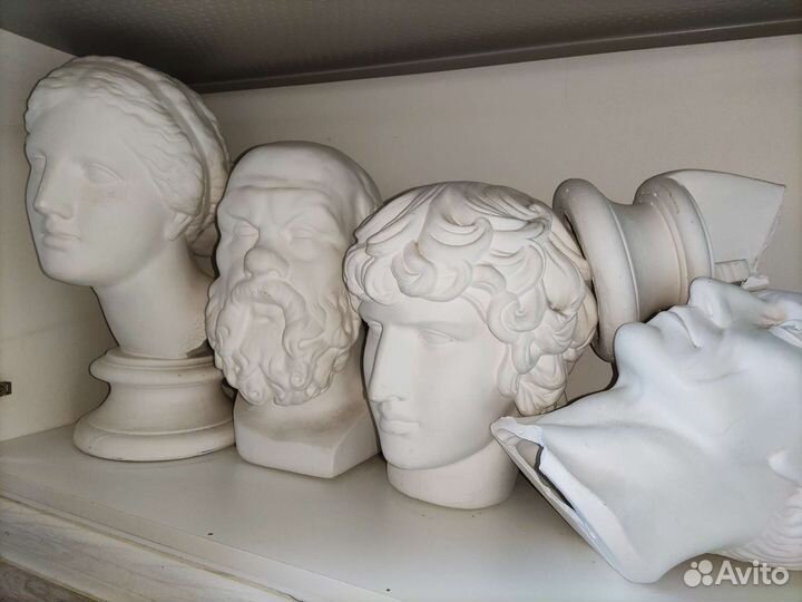 Гипсовые головы (4шт)