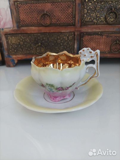 Кофейная пара без клейма скол и паучек