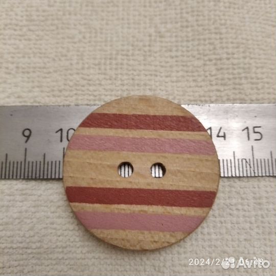 Большие деревянные пуговицы (бук)