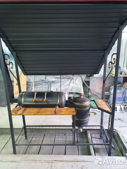 Мангал с крышей