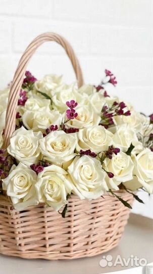 Цветы розы букет